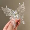 Super fairy transparent butterfly hairpin fashionable and simple back head grab clip niche personality high-end hair accessories