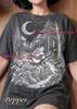 Frog Guitar Player Musician Comfort Colors® Tshirt, Wildlife Nature Forest River Moonlit Night Vintage Sketch Art Bootleg Tee
