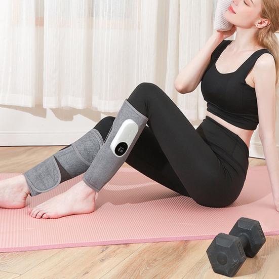 Leg Massager with Heating Function Digital Display Intelligent Auto Timer Rechargeable Thermal Vibration Pressure Massage Machine