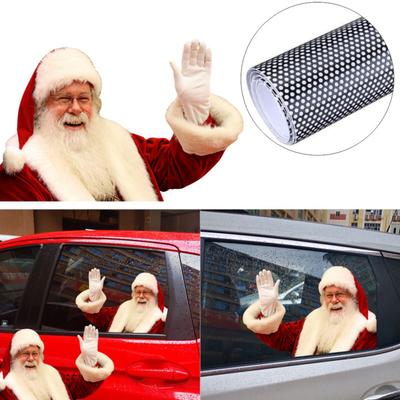 Auto Raamstickers Kerstdecoratie Auto Auto Voertuig Achterraam Kerstman Vinyl Sticker