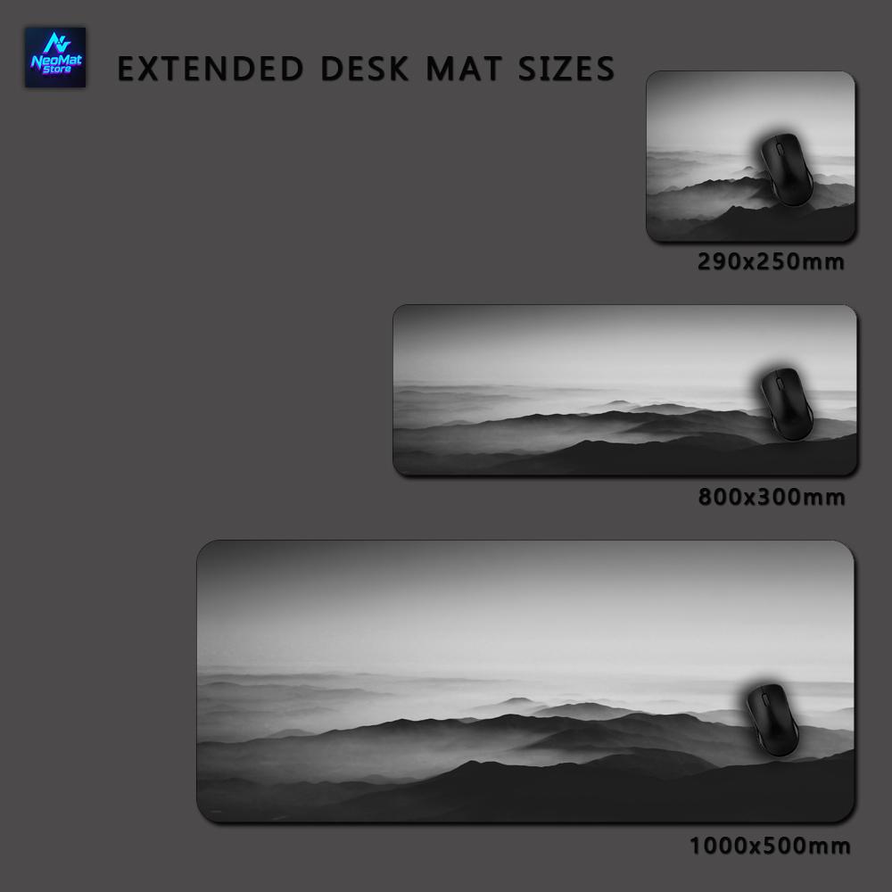 Black Gray Anime Mouse Pad x Office Desk Mat Keyboard Rug Table Carpet Home Accessories Mouse Pads Large Cool Dark Animals
