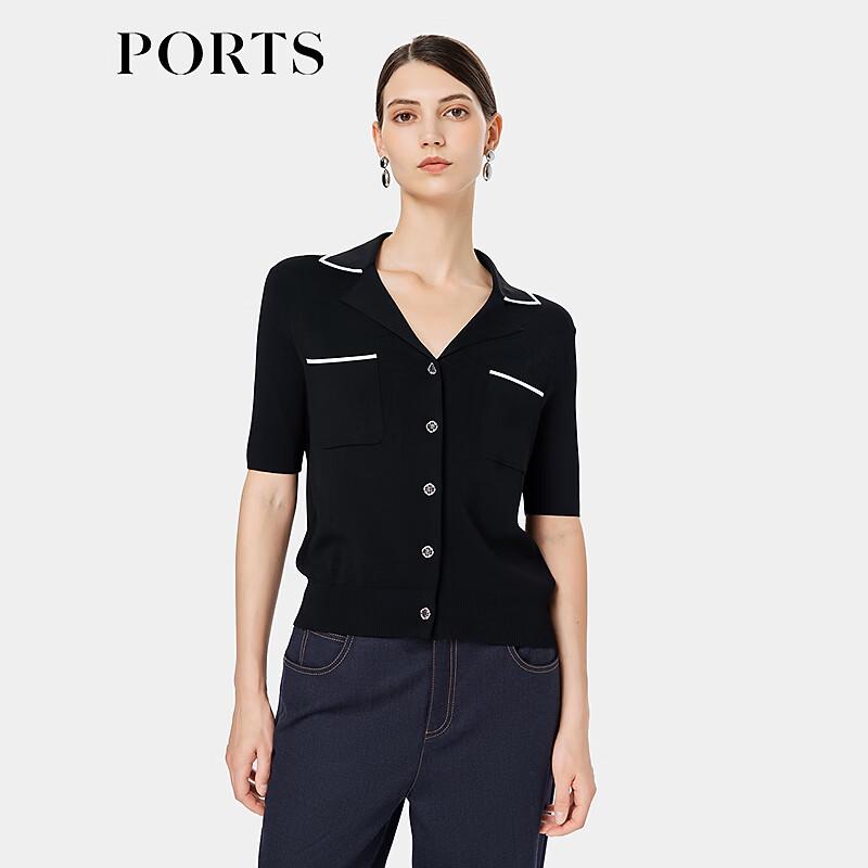 PORTS Women's Short Sleeve Mid-Length Knit Cardigan