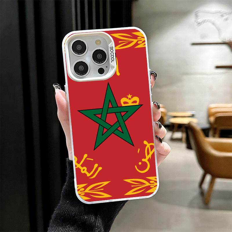 

Morocco Flag Shockproof Phone Case for iPhone 17 Air 16 16E 15 Pro Max 14 Plus 13 Mini 12 Back Cover Anti Fall Fundas iPhone 12 Mini