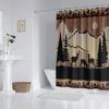 1PC forest and animal pattern printed shower curtain, waterproof, washable, with 12 hooks, bathroom shower, bathtub, home use