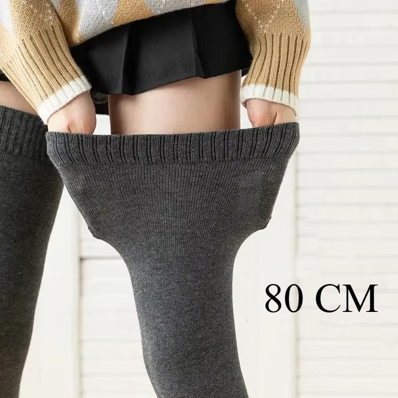 80cm Verlängerte Overknee-Socken Silikon Anti-Rutsch Hoher Schaft Baumwollsocken Hohe Elastizität Locker Übertrieben Große Damenstrümpfe