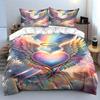 "Angel Wings Heart Decor Set" Soft Comfortable Duvet Cover Bedding Set Included 1*Duvet Cover & 2*Pillowcases Gift