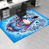 1pc Blue Floral Heart Shaped Rug for Home Decor, Office Carpet, Chair Cover, Outdoor Mat, Gift Idea - Cute Eeyore Designz4174