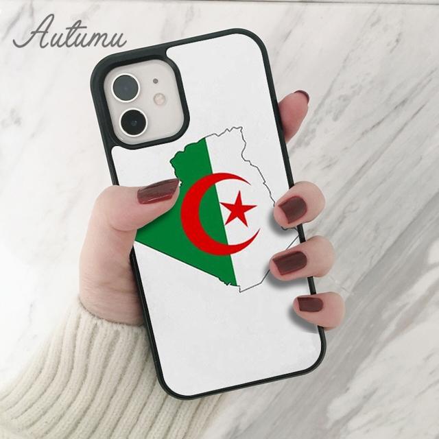 Algerien Algerische Flagge Telefon Fall für iPhone 11 12 13 14 Pro Max mini XR XS SE 2020 7 8 Plus samsung Galaxy S21 S22 Abdeckung shell