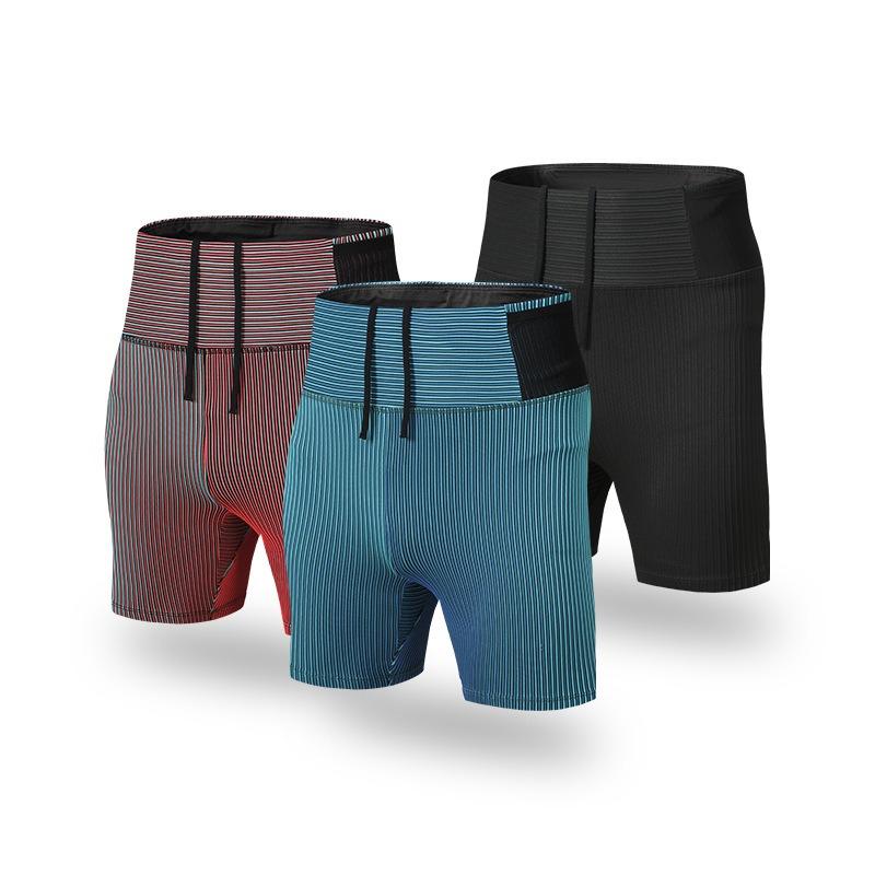 Athletic Training Shorts  High Waist  Anti-Chafe Nylon Spandex  2-in-1 Design  4-Way Stretch Ideal for Sprinting Cycling Fitnes