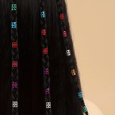 50pcs  Dreadlock Hair Rings Adjustable Cuff Clip Hair Braids Dirty Braids Beads Hairpin Jewelry Hair Accessories