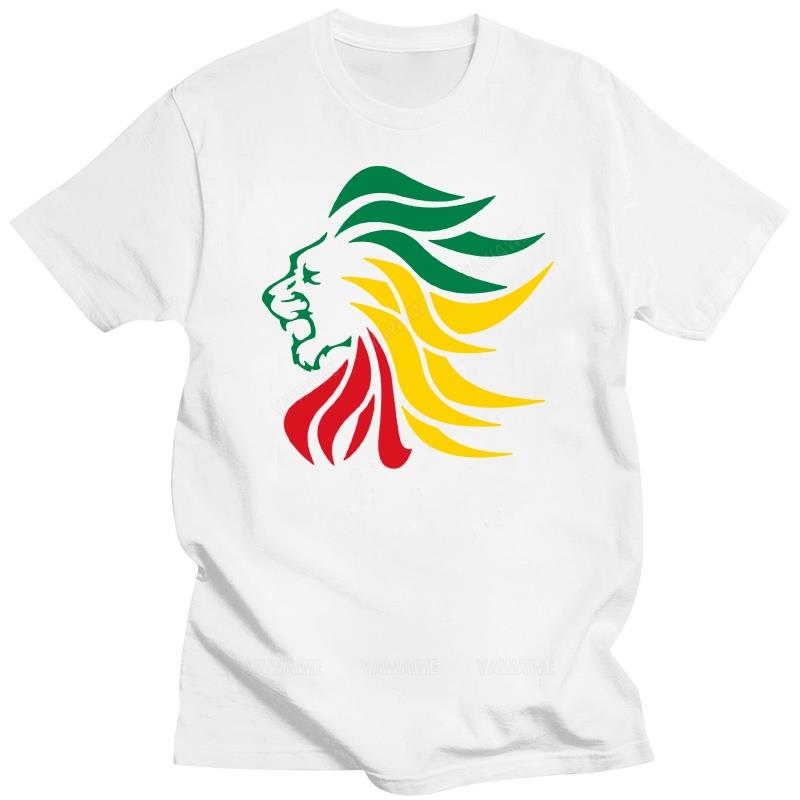 Herren Rundhals T-Shirt Mode Baumwolle Oversized Marken T-Shirt Schwarz Neues Herren T-Shirt Rasta Löwe Rastafari Jamaika Judah Euro Größe