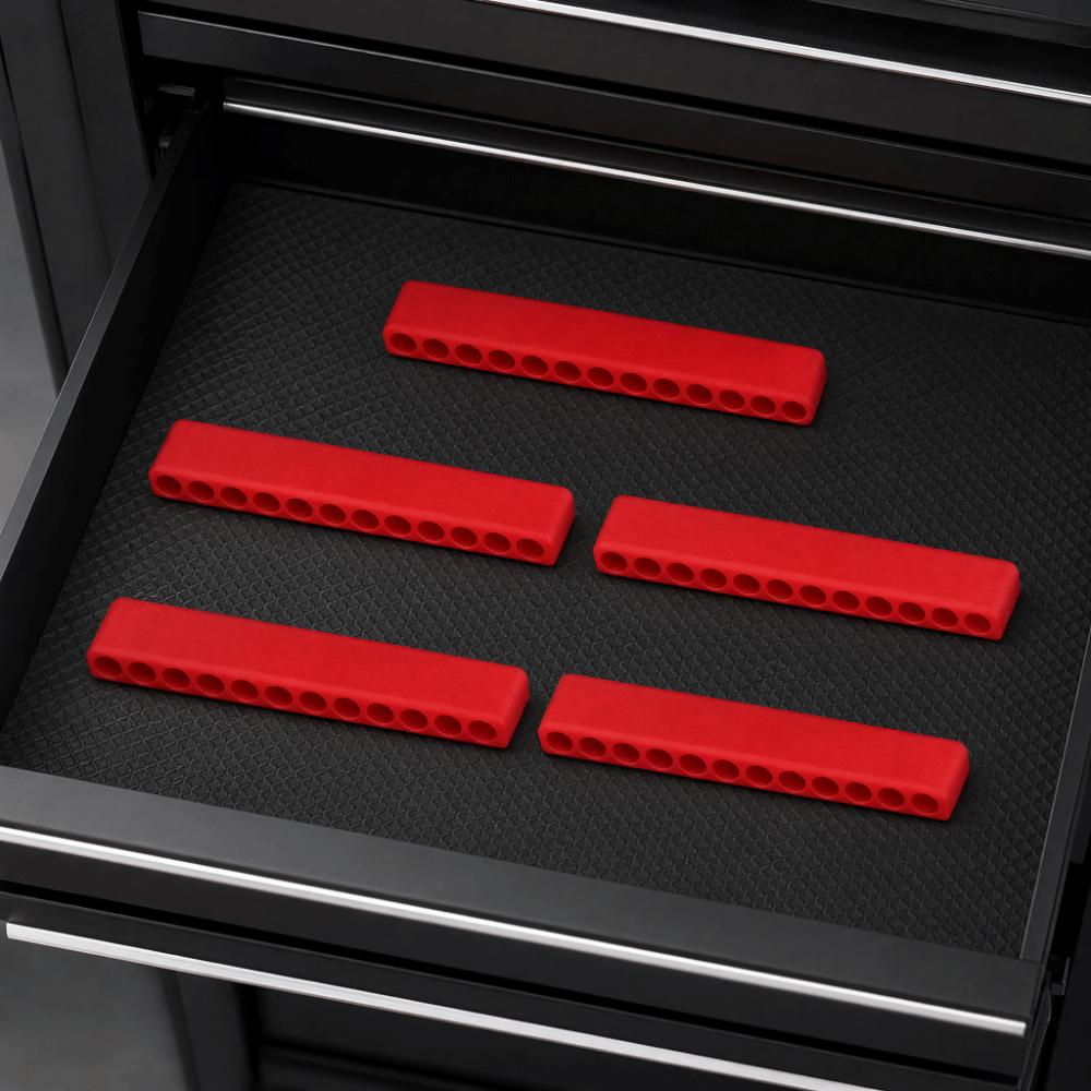 5pcs 12 Holes Screwdriver Bit Holder Plastic Material Bit Holder Organizer  For 1/4" Hex Shank Bits