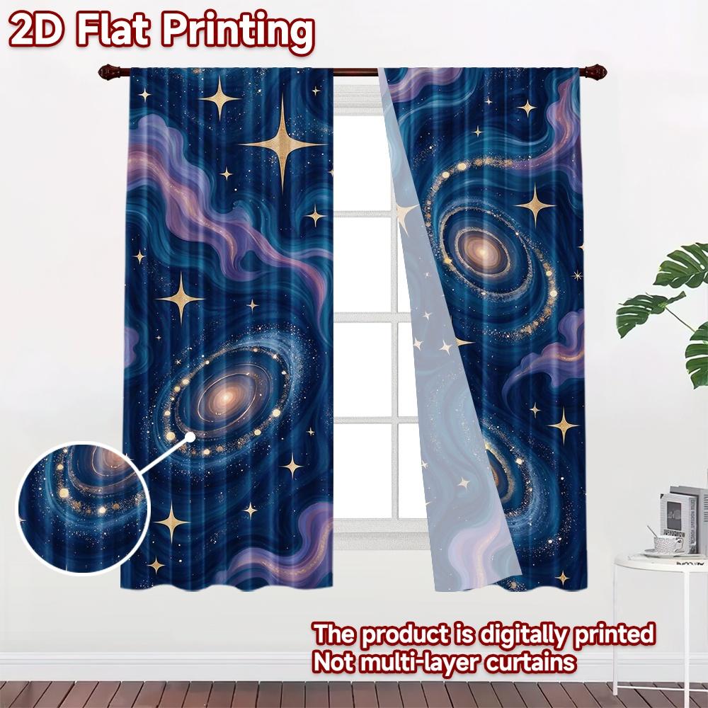 2D flat Photography Backdrop Popular Tapestry Cosmic Swirls and Stars 100% Polyester Family Party Perfect for Holiday