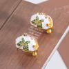 Elegant Seven-Color Butterfly Stud Earrings with Faux Enamel – Fashionable and Versatile Wedding Jewelry