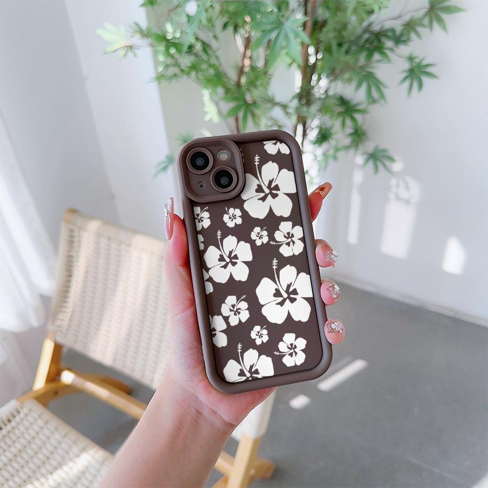 Elegant Flowers Pattern Soft TPU Phone Case for iPhone 17 Air 16 15 14 Pro Max Plus 13 12 Mini 8 7 X Xs Back Cover