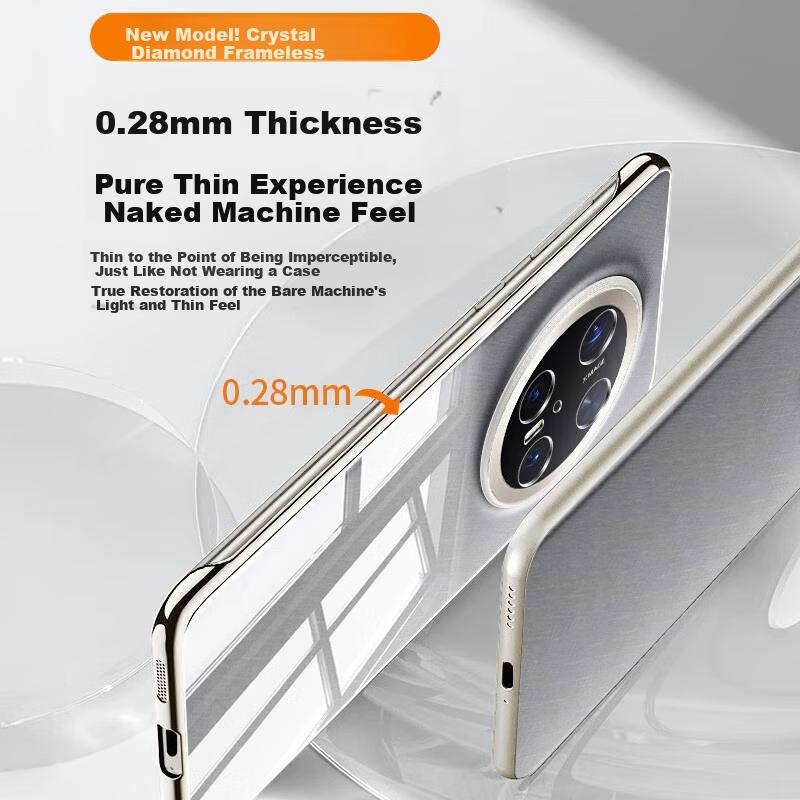 Not Easy To YellowTransparent Ultra-Thin Hard Phone Case for Huawei Mate 70 Pro, for Huawei Mate 70 Pro, Borderless, Anti-Drop, Simple and and
