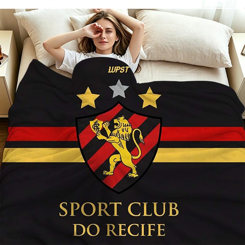 Sport Club Do Recife Print Flannel Blanket High Quality Warm Comfortable Cover for All Seasons Perfect for Gifts Home Decor