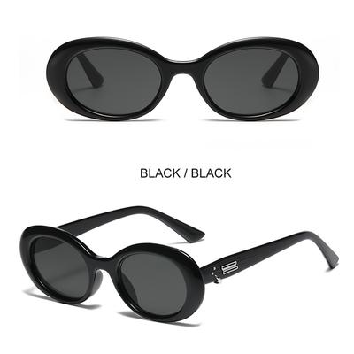 Retro-Sonnenbrille mit ovalem Rahmen, koreanische Version, Cai Xukun, Sonnenbrille im gleichen Stil, modische Straßenfotografie, Ins, Sonnenschutzbrille