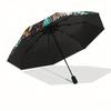 Stained Angel Cross Artwork: Spiritual Window DecorUmbrella, Portable 3-Fold Compact Umbrella for Men & Women Gift