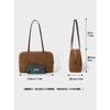 Women's Frosted Cowhide Leather Briefcase Large Capacity Versatile Shoulder Handbag New Bowling Style for Business And Travel