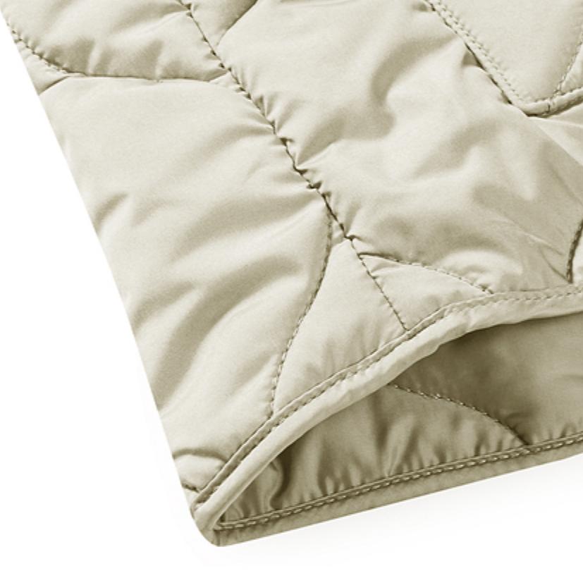 Skechers Long Sleeve Logo Print Pocket Quilted Cotton Jacket Women jackets Dove-White L422W069-029Y