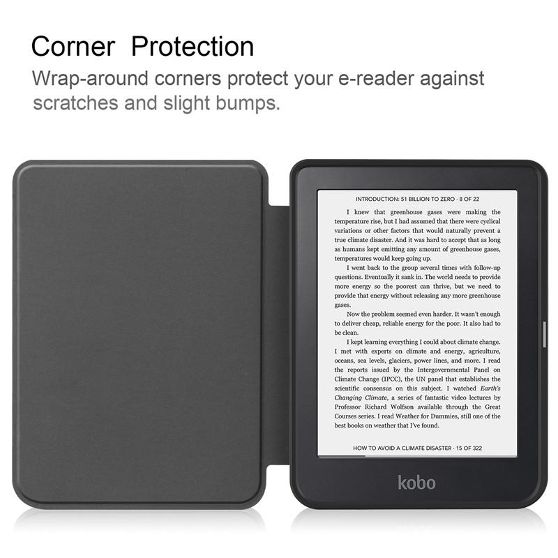 Funda for KOBO Clara 2E Case 2022 Smart Cover PU Leather Silicone Back Full Housing Ebook Case for Etui Kobo Clara 2e Cover Capa