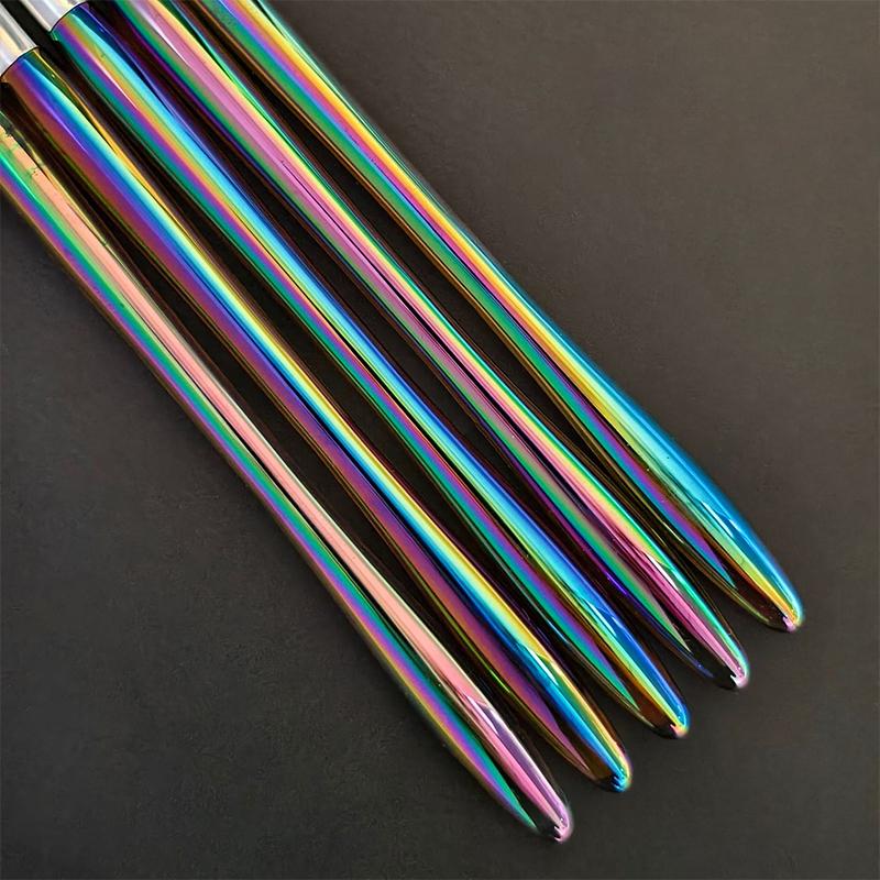 5Pcs/Set Acrylic French Stripe Nail Art Line Painting Pen 3D Tips Manicure Slim Line Drawing Pen Uv Gel Brushes Painting Tools