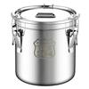 6/12L Stainless Steel Food Oil Sugar Milk Storage Bucket with Seal Lid with Handles for Household Kitchen Bar Restaurants