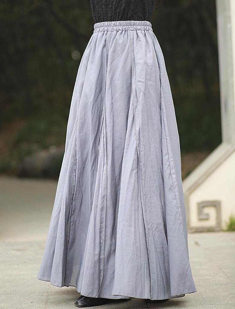 New Style Women's Summer Tencel Zen High Waist Midi Skirt - 4 Colors