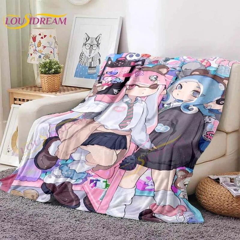 3D Cute Shooting Game Flannel Blanket Throw Blanket for Living Room Bedroom Bed Sofa Picnic Cover Blanket Kids Room Home Decor