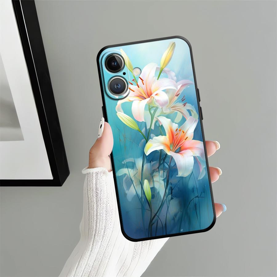 Simple Flower Case for Apple iPhone 17 Pro Max 11 XR XS MAX 16 Air 13 12 15 Pro 7 8 14 Funda Phone Cover