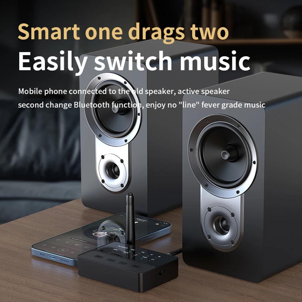 Bluetooth-Compatible 5.3 APTX/HD/LL Audio Adapter 3.5mm AUX/RCA 2 In 1 Wireless Stereo Receiver Transmitter HIFI Stereo Adapter