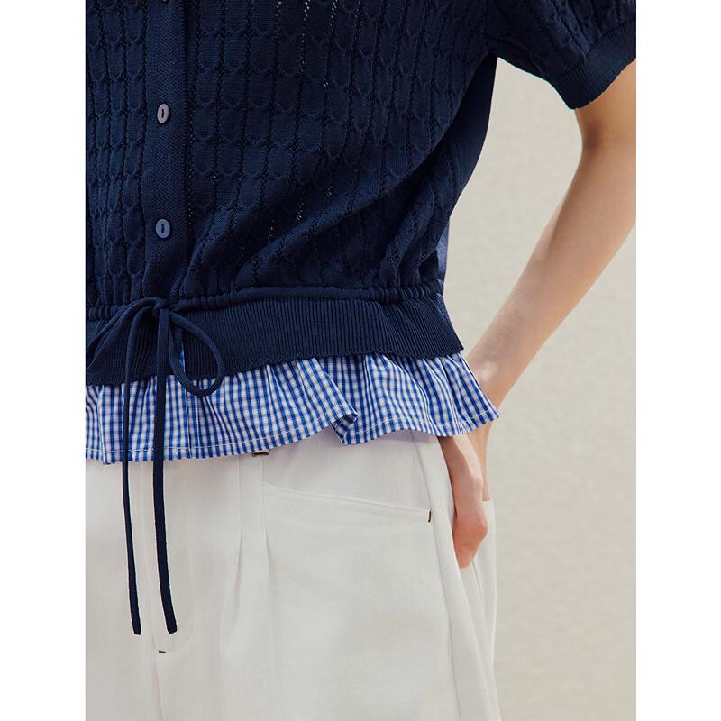 INMAN Women's Ice Silk College Style Knit Cardigan