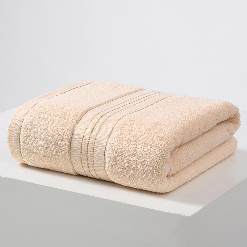 Premium Large Class A Pure Cotton Bath Towel 70x140cm, Thickened with Polyester-Cotton LOGO, Ideal for Beach or Gift, Supermarket Class B