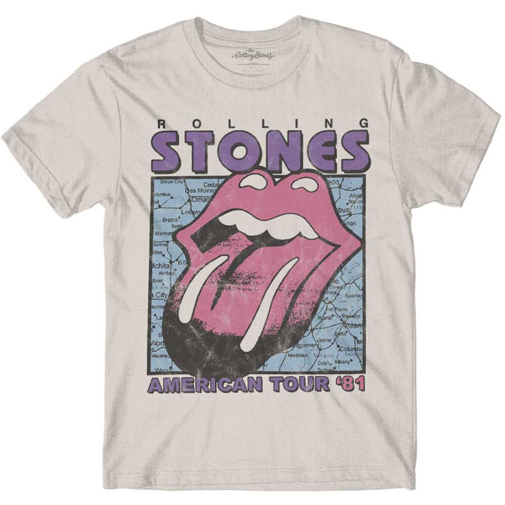Rolling Stones - American Tour Map - Natural  t-shirt Unisex T-Shirt XXL
