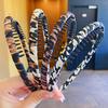 Neue Damen Elegant Print Leopard Gezähnt Vintage Haarbänder Pony Gebrochenes Haar Finishing Wasch Stirnband Mode Haaraccessoires