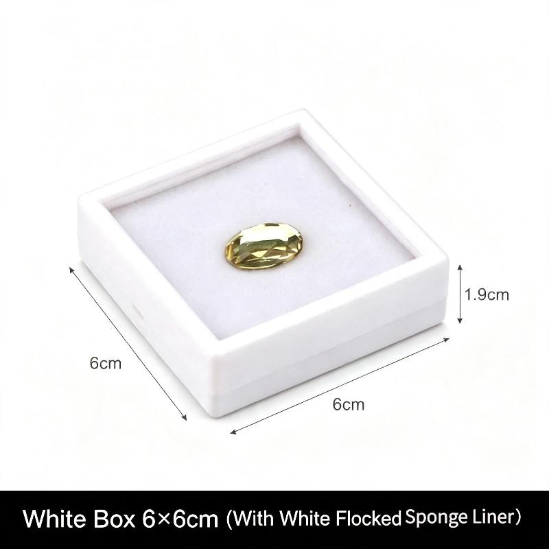 1Pc Acrylic Transparent Jewelry Display Box With Foam Pad Bare Stone Gem Diamond Storage Container Case Jewelry Packaging Box