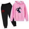 Roupas Infantis Inverno Primavera Moletons com Capuz Masculinos para Meninos (3-13 Anos)Conjuntos Esportivos de Anime Roupas Infantis Blusas+Calças