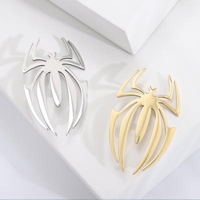 Spilla Ragno Liscia Semplice ed Elegante in Acciaio Inossidabile Dorato Spilla Personalizzata Fibbia Anti-Luce