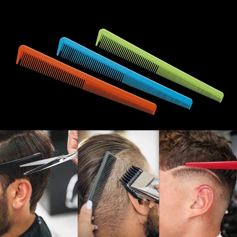 Anti Static Barber Cutting Comb 1Pc Dual Density Teeth Durable Plastic Comb for DIY Home Hair Cutting