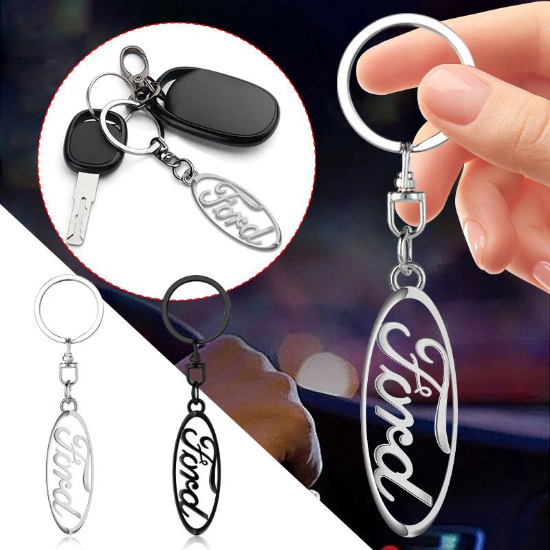 Car Accessories 3D Metal Car KeyChain Key Ring Chain Auto Styling For Ford Focus 2 MK2 MK3 Fiesta Mondeo Ranger Kuga