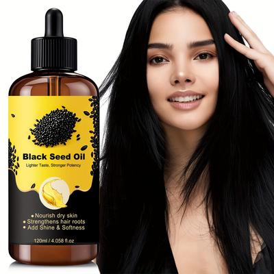 Óleo de Semente Negra - Ajuda a Manter Bege Claro, Cabelo e Unhas Macios e Hidratados, DIY Cuidados com Bege Claro e Cuidados com o Cabelo