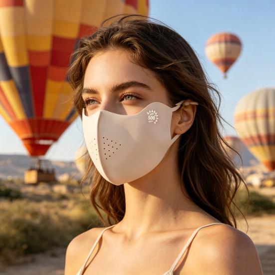 Outdoor Sunscreen Face Guard Breathable Ice Silk Seamless Face Guard