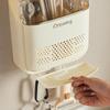 Wall-Mounted Dustproof Kitchen Chopstick Holder with Lid – Multifunctional Storage & Draining Rack