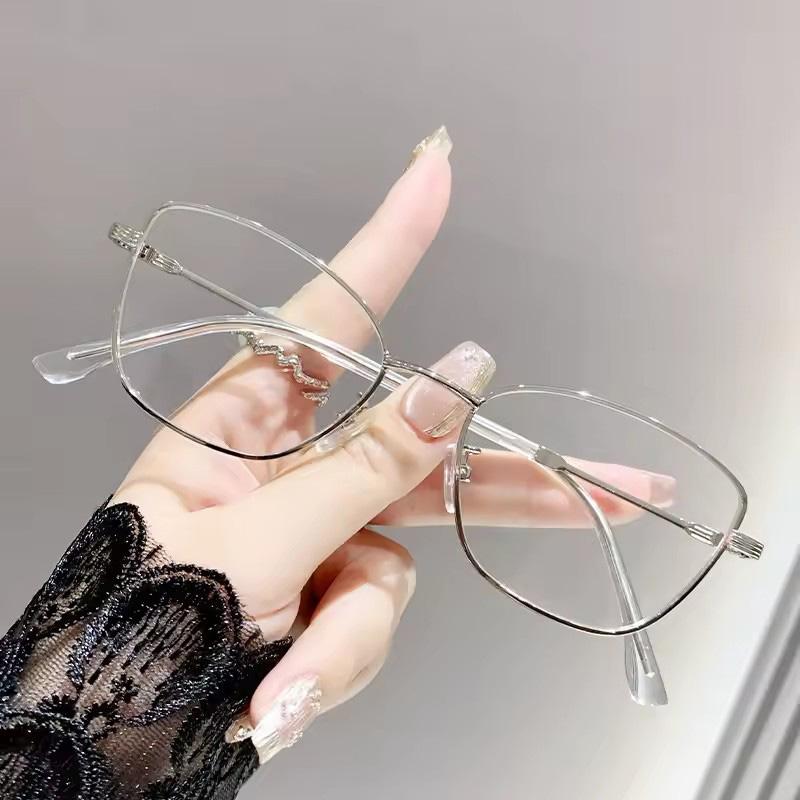 Anti-blue Light Glasses Exquisite Cat Eye Metal Eyewear Women Men Luxury Eyeglas Blue Light Blocking Man Lady Computer Eyeglas