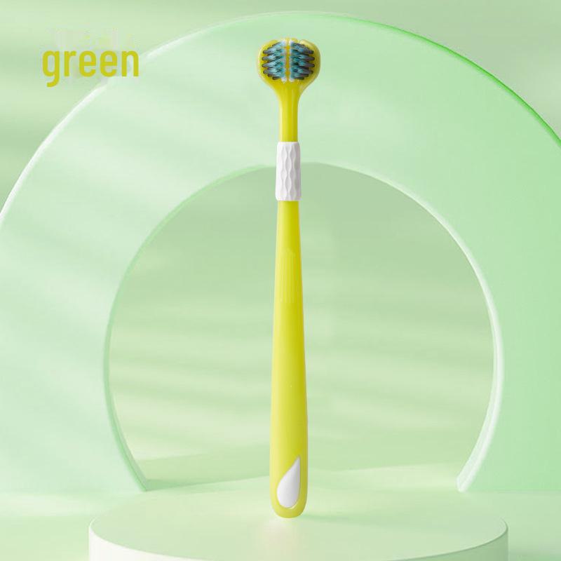 Periuță de dinți pentru adulți cu peri moi pe trei laturi de înaltă calitate cu curățător de limbă - Perfectă pentru cupluri