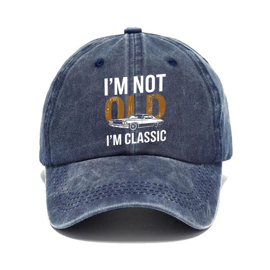 New washed baseball cap printing car logo cap cowboy baseball cap retro versatile soft top hat