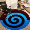 1PC Spiral Wave Office Round Area Rug, Mat Suitable For Office, Under Office Chairs Bedroom Living Room Home Decor, Room Deco