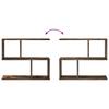 Wall Shelf Smoked Oak 60 x 12 x 50.5 cm Engineered Wood