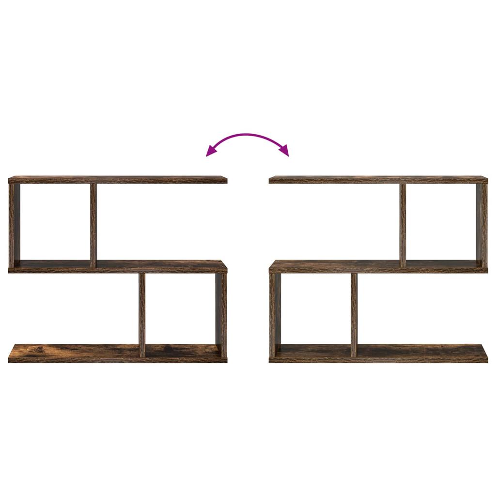 Wall Shelf Smoked Oak 60 x 12 x 50.5 cm Engineered Wood